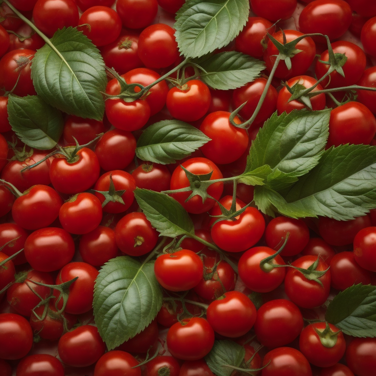 Large Red Cherry Tomato Harvested From Vegetable Garden