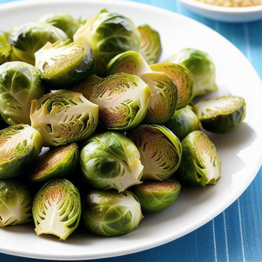 Long Island Brussels Sprouts Roasted On a Plate