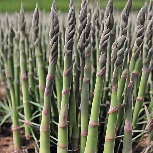 Asparagus  Mary Washington Growing In Garden